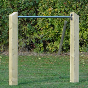 Duikelrek Skill RVS duikelstang 125cm 2 geïmpregneerd houten palen 200cm