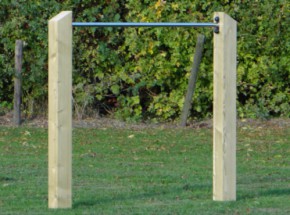 Duikelrek Skill RVS duikelstang 125cm 2 geïmpregneerd houten palen 200cm