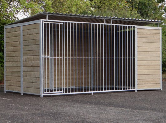 Hondenkennel FORZ Inclusief dak 4x2m