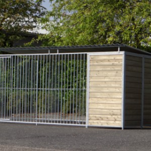 Hondenkennel FIX Inclusief dak 4x2m