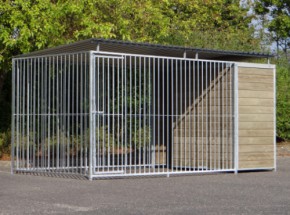 Hondenkennel FIX Inclusief dak 4x2m