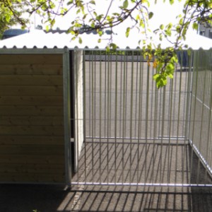 Achterkant hondenkennel Fix 3x2