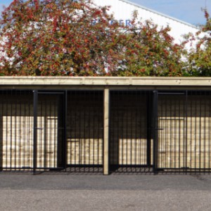 Hondenkennel COMPART met 2 nachthokken 566x240x222cm