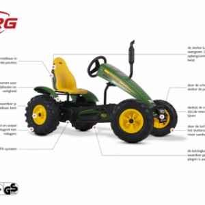 Skelter BERG John Deere BFR - specificaties XL frame