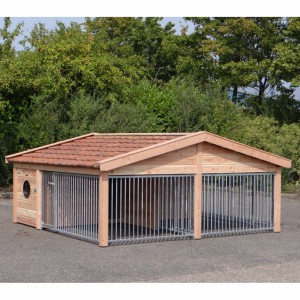 Hondenkennel Rex 2 COMPART Douglas 350x341x163cm