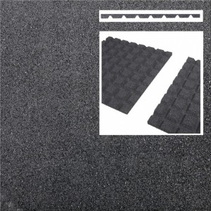 Rubber tegel grijs 55mm 50x50cm