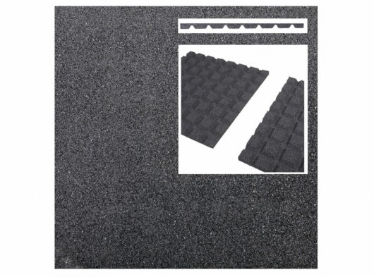 Rubber tegel grijs 55mm 50x50cm