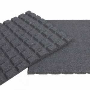 Rubber tegel grijs 55mm 50x50cm