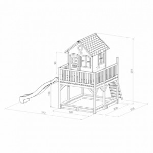 Speelhuis Liam met glijbaan | AXI | afmetingen