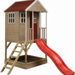 Speelhuisje Nordic Adventure House is geplaatst op een speelplateau