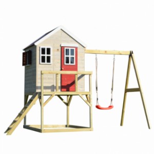 Het speelhuis My Lodge met schommel is een speelse aanwinst voor uw achtertuin