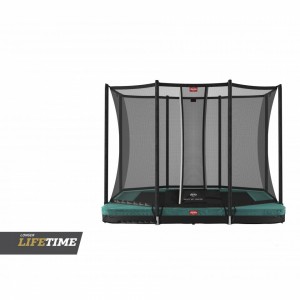 BERG InGround trampoline Ultim Favorit Groen - met net Comfort 280x190cm