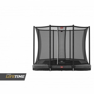 BERG InGround trampoline Ultim Favorit Grijs - met net Comfort 280x190cm