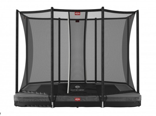 BERG InGround trampoline Ultim Favorit Grijs - met net Comfort 280x190cm