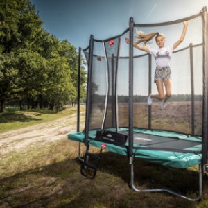 BERG trampoline Ultim Favorit Groen - met veiligheidsnet Comfort 280x190cm