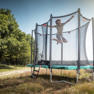 BERG trampoline Ultim Favorit Groen - met veiligheidsnet Comfort 280x190cm