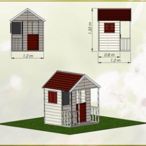 Afmetingen van het speelhuisje Summer Adventure House