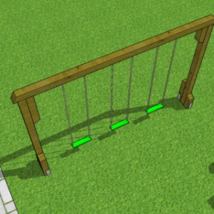 3 dubbele schommel Switch van hout