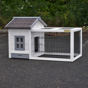 Konijnenhok - Caviahok Pretty Home White 106x68x64cm