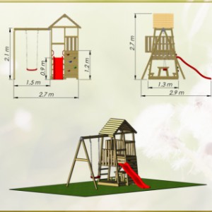 Tekening speeltoren Junior Activity Tower