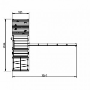 Aanbouwelement @Challenger hoog als combi met speeltoestel Pagoda hoog