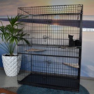 Kattenkooi Lift | Zwarte metalen kattenkooi