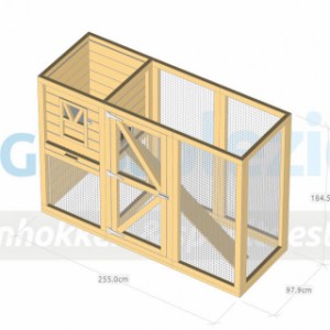 De afmetingen van het konijnenhok Flex 3.1
