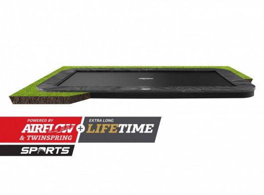 Trampoline BERG Ultim Elite Flatground Grijs 500x300cm