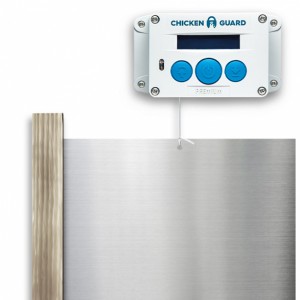 Automatische kippenhok opener Chickenguard Premium met luikje en eiken geleiders