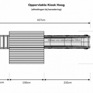 Oppervlakte speeltoestel Kiosk hoog