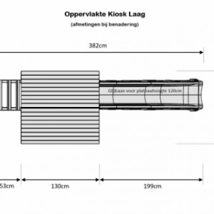 Oppervlakte speeltoren Kiosk Laag