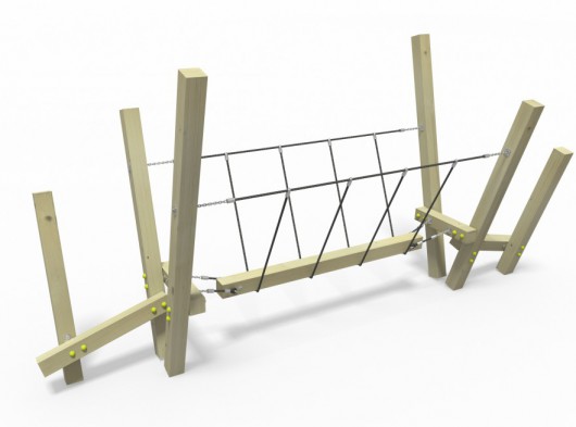 Brug Freestanding | White Rhino Avonturenparcours | Q-Line - 12x12cm