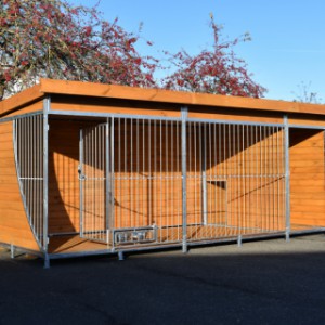 Hondenkennel van 5x2 meter met 2 deuren