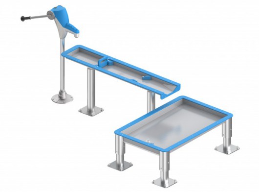 Waterspeelplaats - Modderfabriek Rijn - blauw