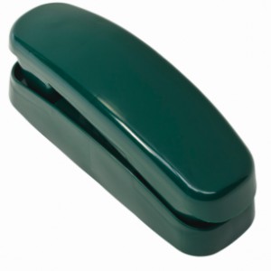 De groene telefoon van KBT is gemaakt van spuitgegoten kunststof