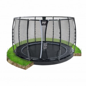 Trampoline EXIT Dynamic Groundlevel met veiligheidsnet Ø305cm