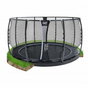 Trampoline EXIT Dynamic Groundlevel met veiligheidsnet Ø427cm