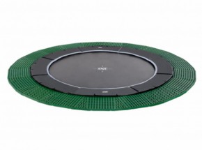 Trampoline EXIT Dynamic Groundlevel met Freezone veiligheidstegels Ø366cm