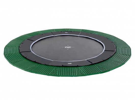 Trampoline EXIT Dynamic Groundlevel met Freezone veiligheidstegels Ø305cm