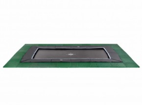 Trampoline EXIT Dynamic Groundlevel met Freezone veiligheidstegels 427x244cm