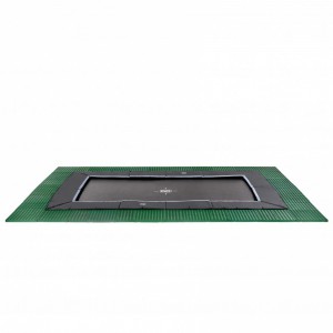 Trampoline EXIT Dynamic Groundlevel met Freezone veiligheidstegels 519x305cm