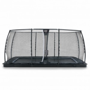 Trampoline EXIT Dynamic Groundlevel met veiligheidsnet 519x305cm