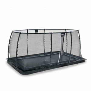 Trampoline EXIT Dynamic Groundlevel met veiligheidsnet 519x305cm