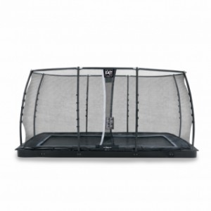 Trampoline EXIT Dynamic Groundlevel met veiligheidsnet 427x244cm