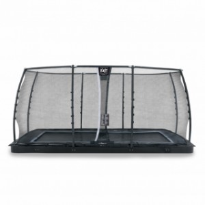 Trampoline EXIT Dynamic Groundlevel met veiligheidsnet 458x275cm