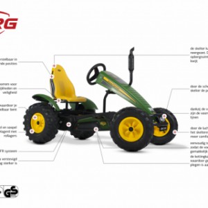 Skelter BERG John Deere BFR - specificaties XXL frame