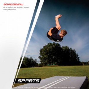 BERG AirTrack | zelf in te stellen bounce niveau