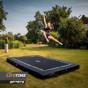 Trampoline BERG InGround Ultim Favorit Zwart 410x250cm