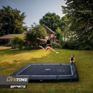 Trampoline BERG InGround Ultim Favorit Zwart 410x250cm