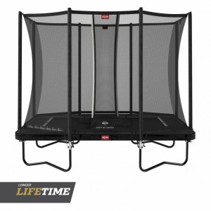 Trampoline BERG Ultim Favorit Zwart - met veiligheidsnet Comfort 280x190cm